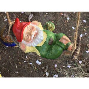 Garden Gnome Statues, Cute Decorations for Yard Hanging Out